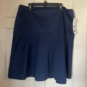 NWT Lauren Ralph Lauren Navy  Skirt Size 12  Side Zipper Office Casual